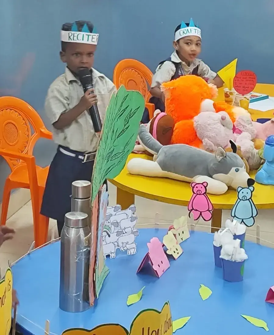 Teacher giving a child individual attention